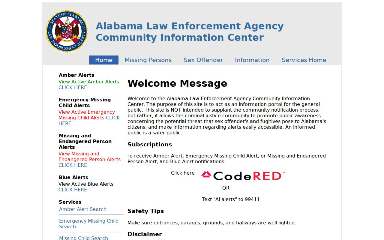 ALEA alerts interface compared with a Butler County most wanted list