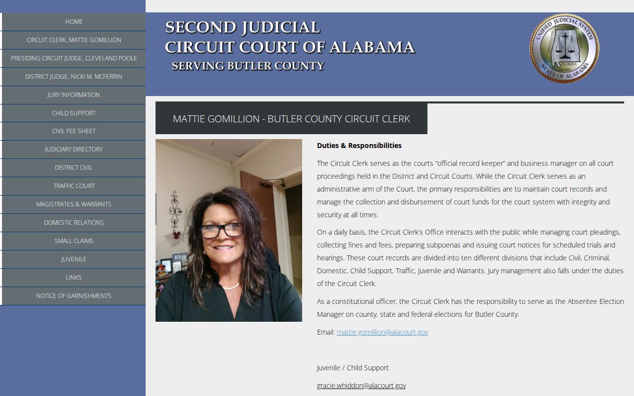 Butler County traffic warrant Circuit Clerk division information