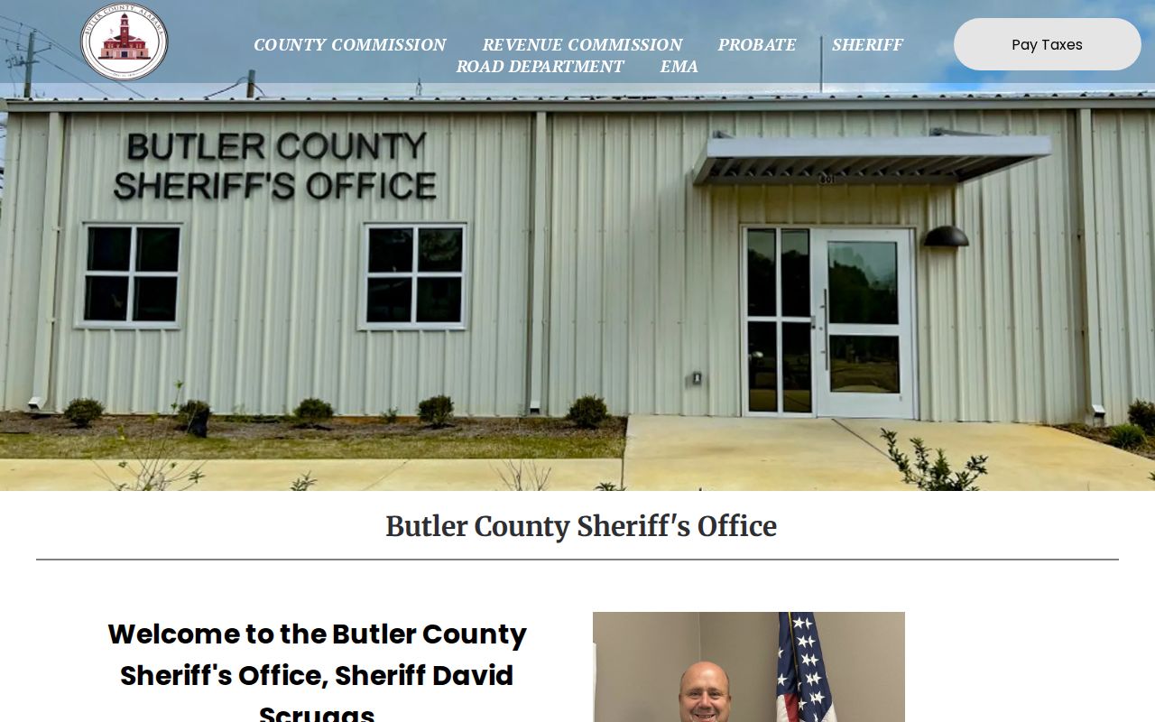 Butler County active warrants context on the official Sheriff page